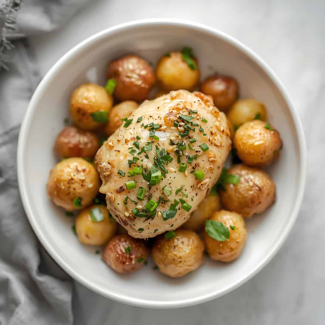 Garlic Parmesan Chicken Roasted Potatoes