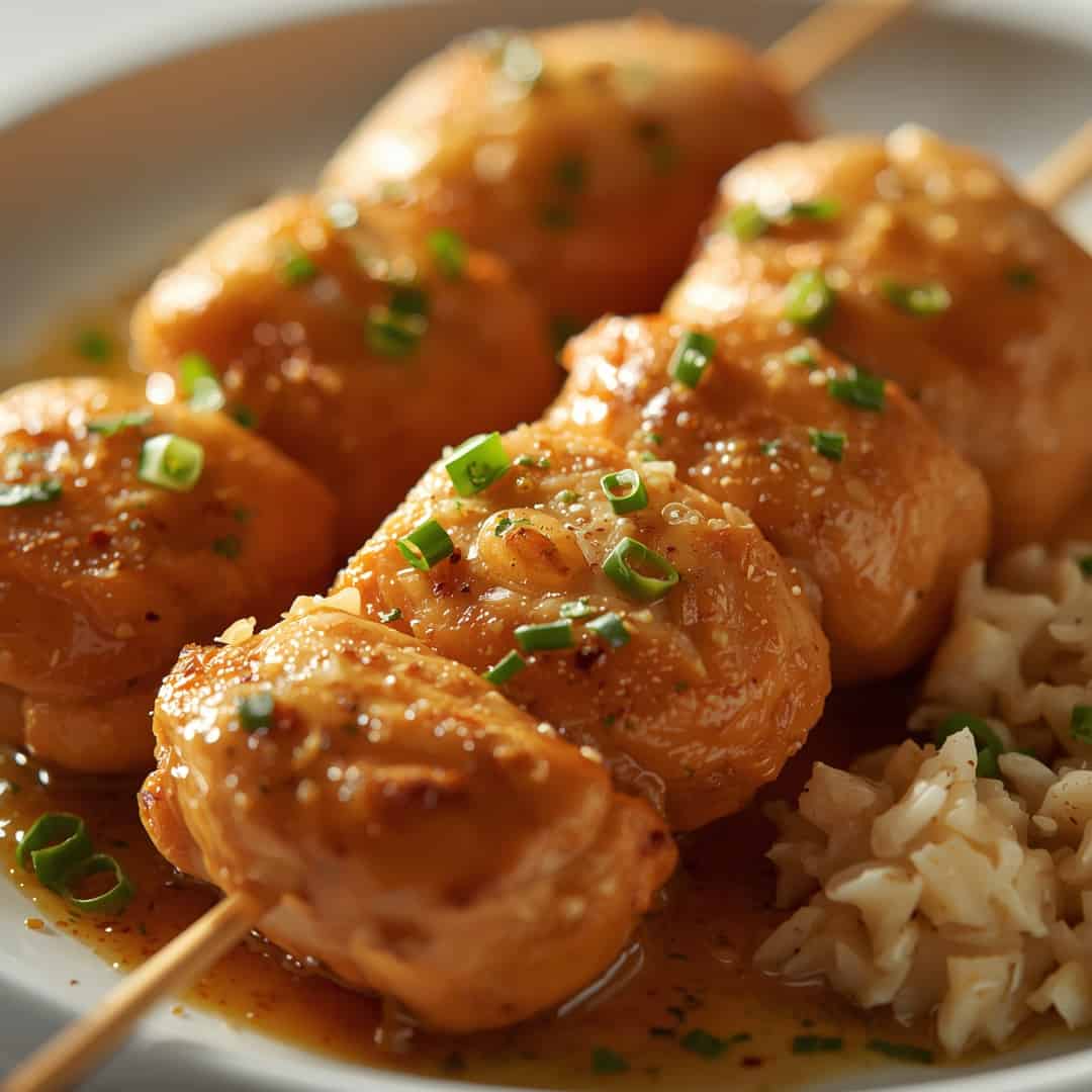 Garlic Parmesan Chicken Skewers