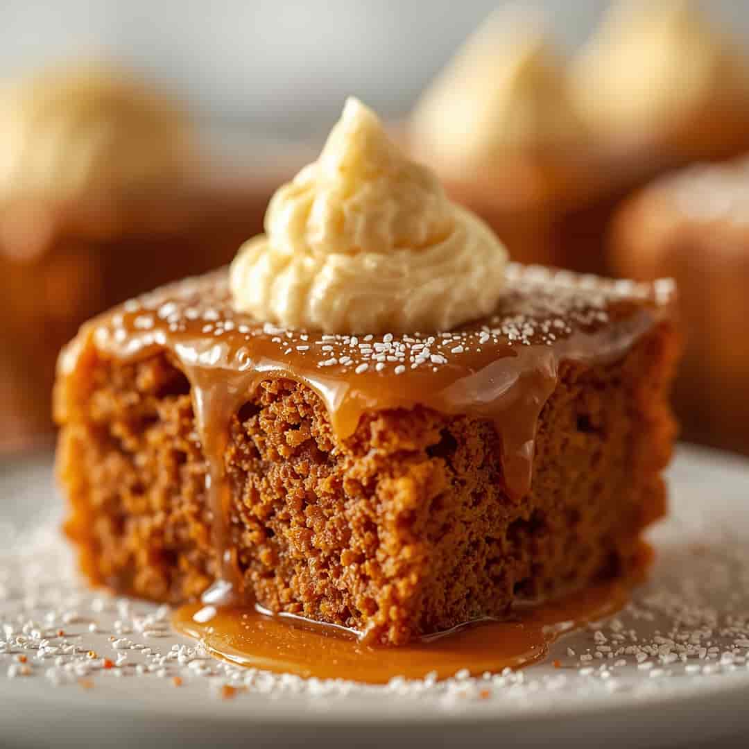 Gingerbread Poke Cake 2 Gingerbread Poke Cake