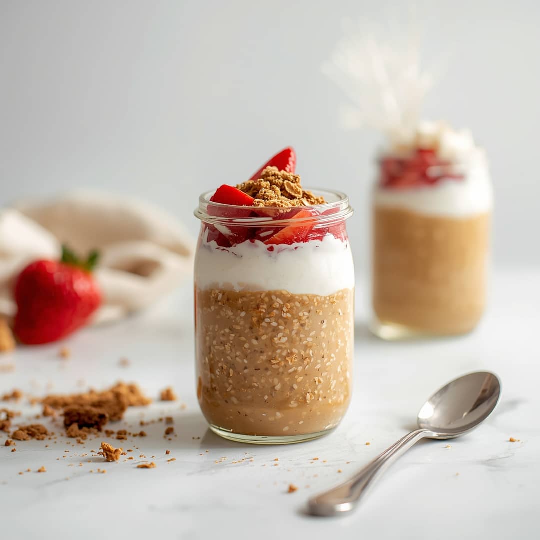 Healthy Gingerbread Overnight Oats