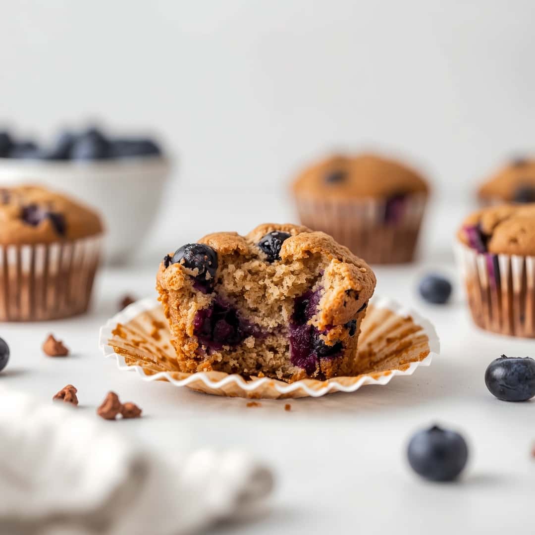 Healthy Greek Yogurt Blueberry Protein Muffins