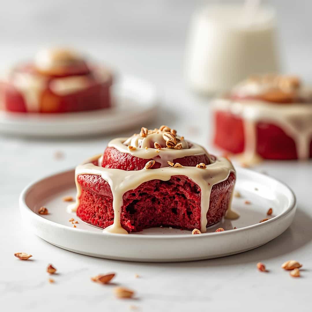 Heavenly Red Velvet Cinnamon Rolls