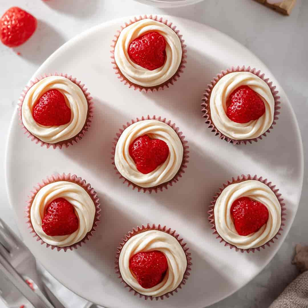 Hidden Heart Valentine's Cupcakes