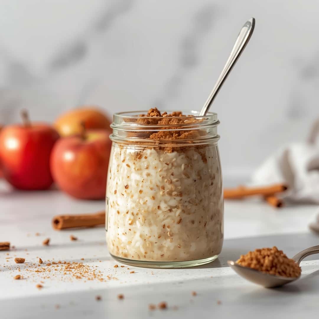 High Protein Apple Cinnamon Overnight Oats