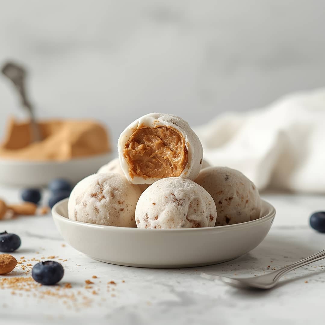 High Protein Frozen Peanut Butter Yogurt Bites