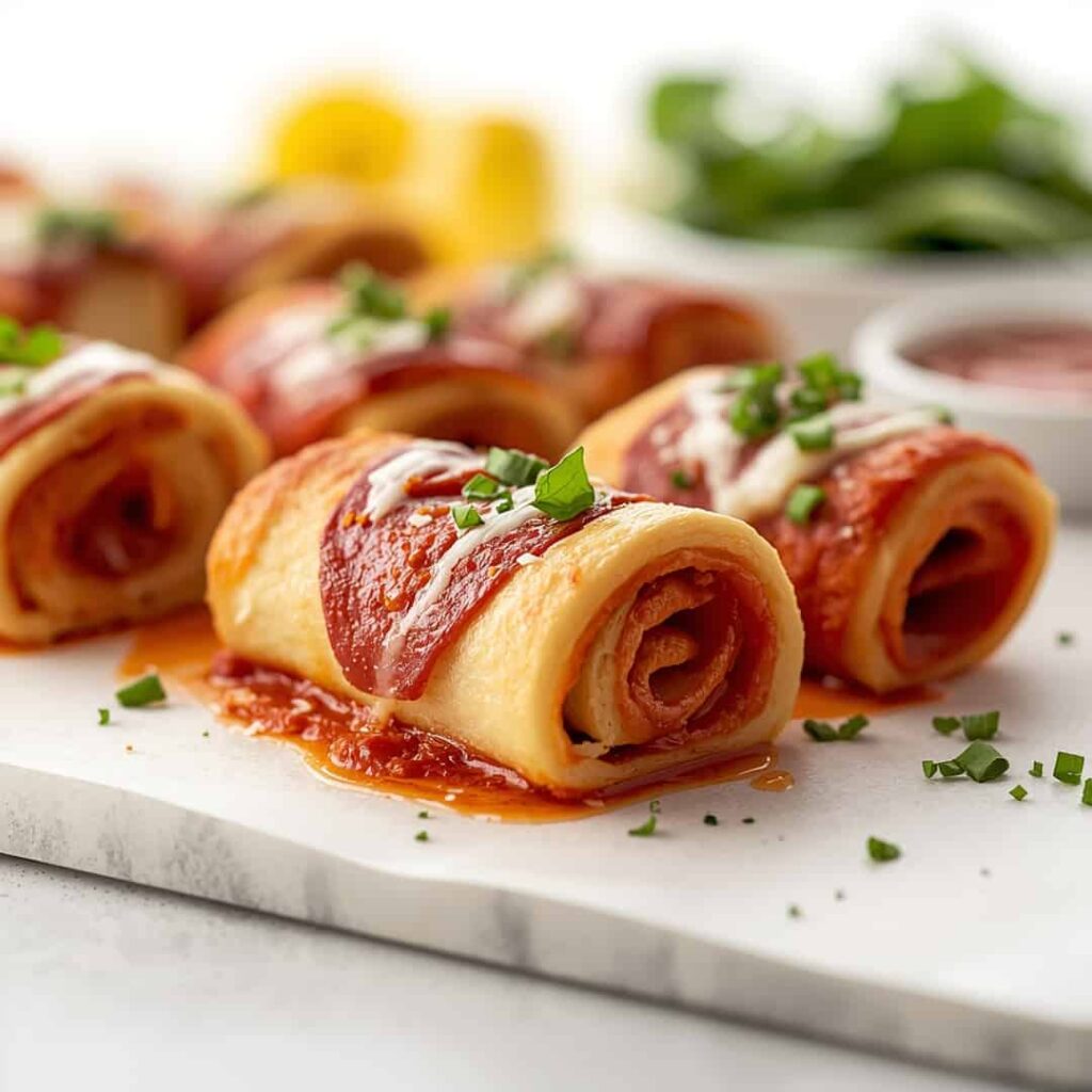 High Protein Pepperoni Pizza Rolls