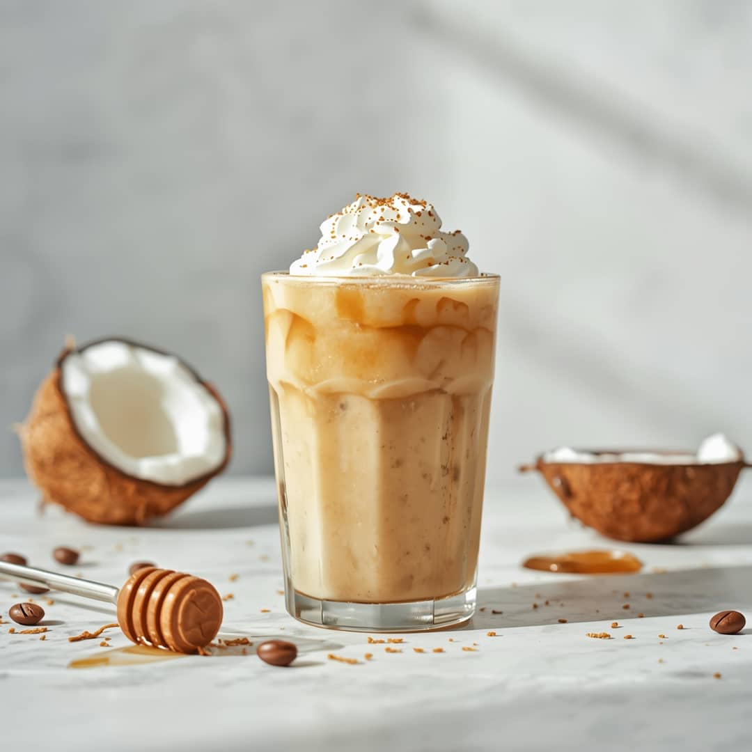Honey Coconut Cold Coffee 2 Honey Coconut Cold Coffee