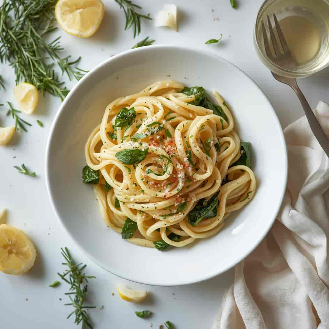 Lemon Herb Pasta Spring Vegetables