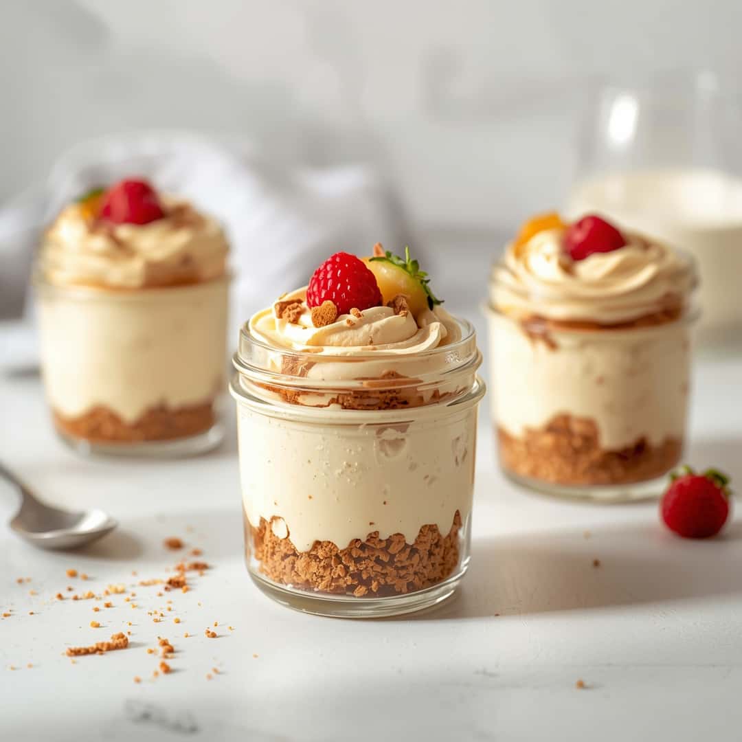 Low-Calorie High Protein Cheesecake Jars 2 Low-Calorie High Protein Cheesecake Jars