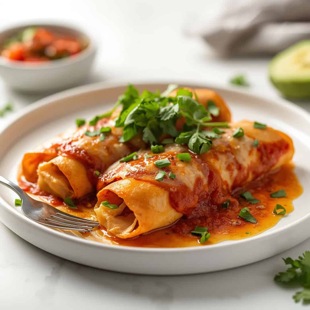 Low-calorie Healthy Chicken Enchiladas