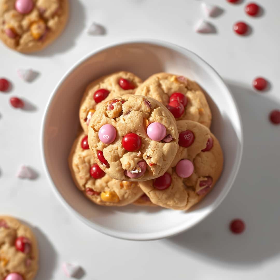 M&M Valentine Cookies