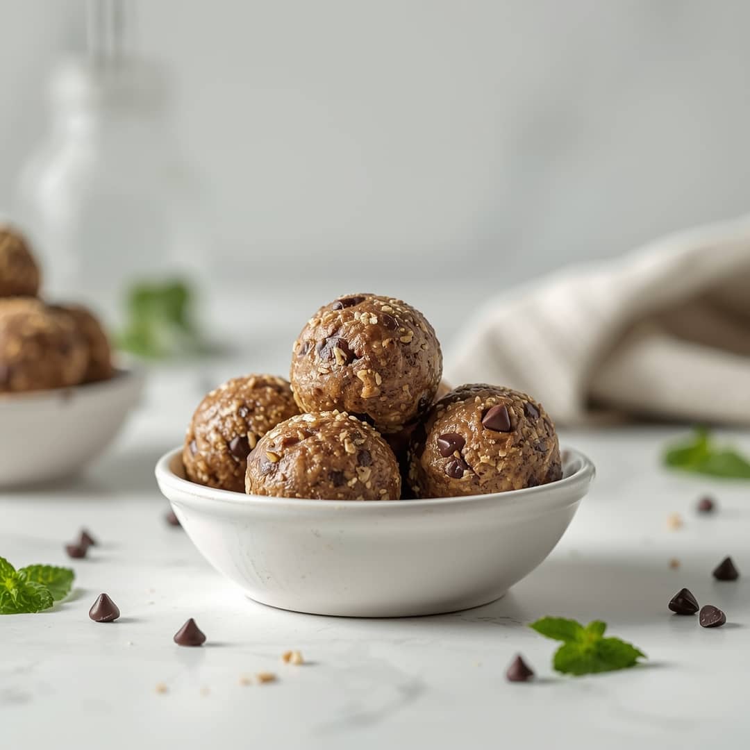 Mint Chocolate Chip Protein Balls Delicious Nutritious Snack