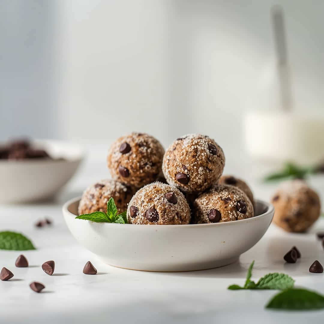 Mint Chocolate Chip Protein Balls