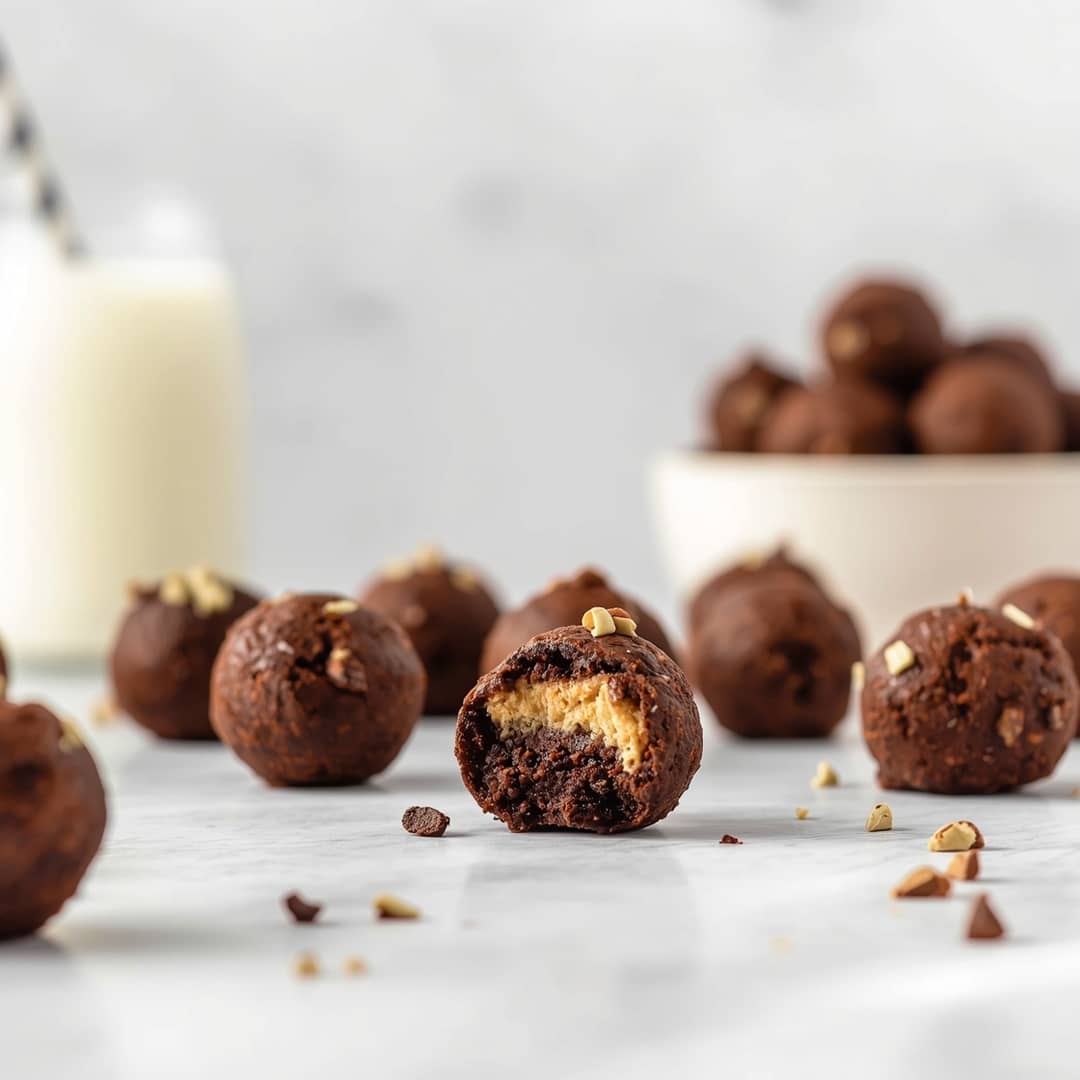 No-Bake Brownie Protein Bites