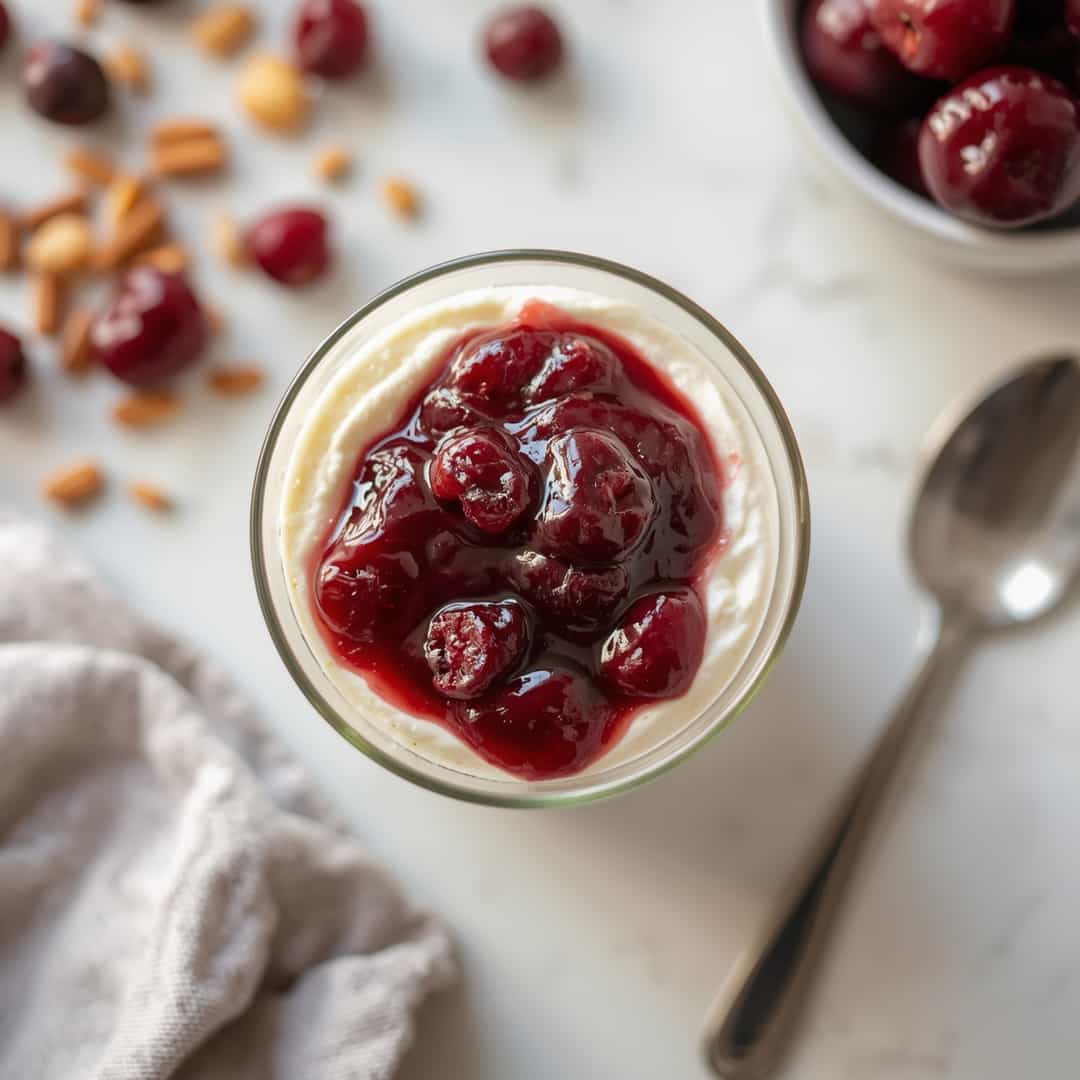 No Bake Cheesecake Parfait Cherry Pie Filling