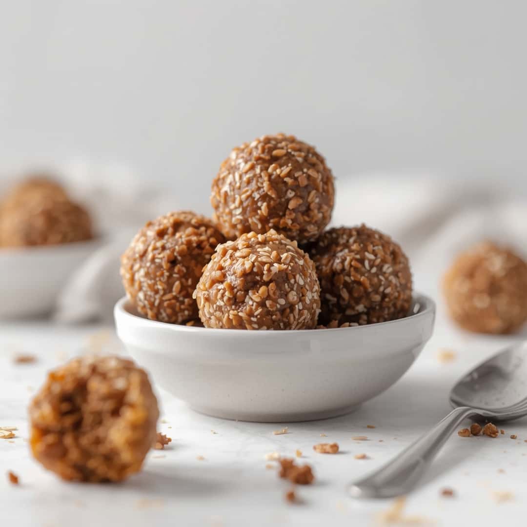 No-Bake Oatmeal Peanut Butter Protein Balls 2 No-Bake Oatmeal Peanut Butter Protein Balls