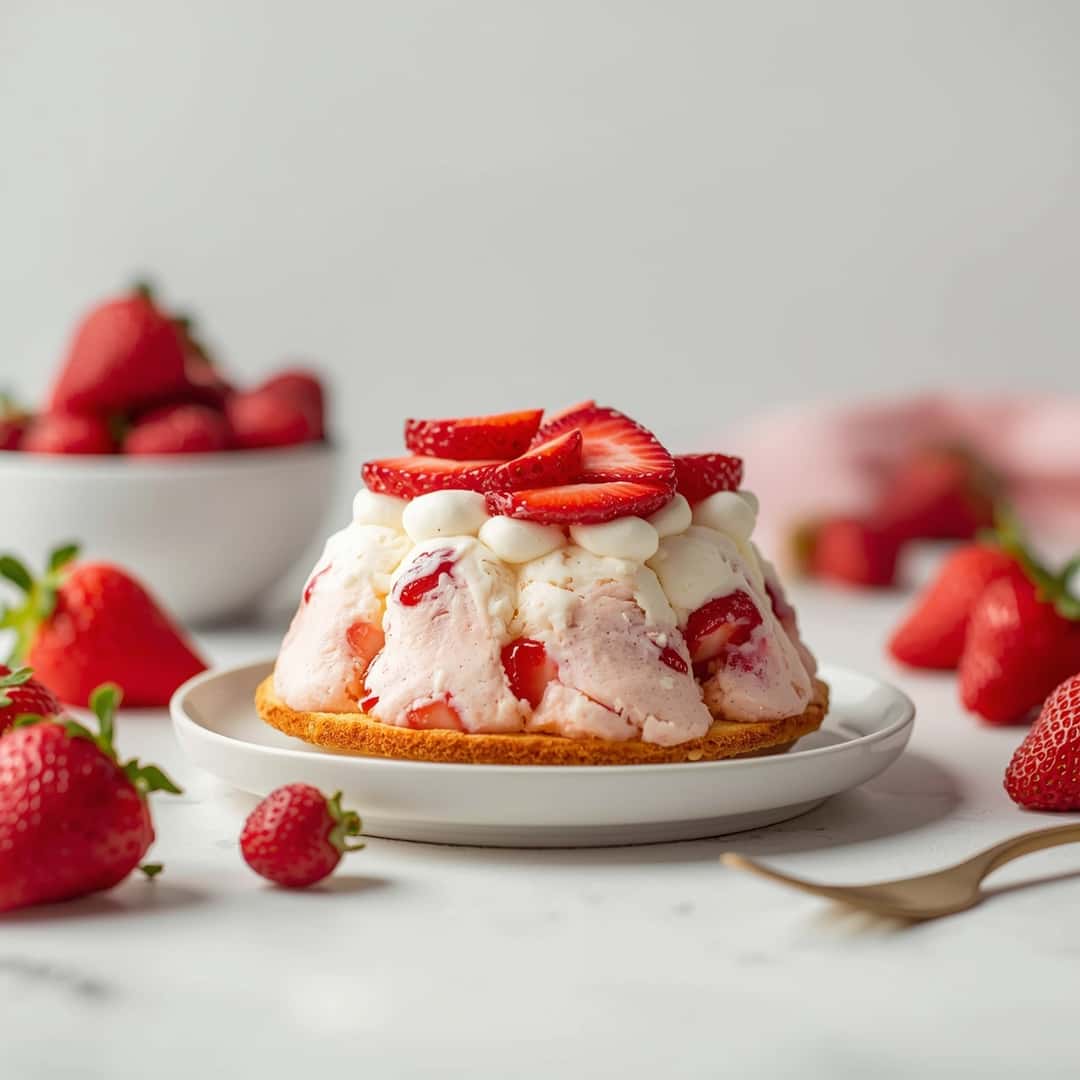 No Bake Strawberry Cloud Cake