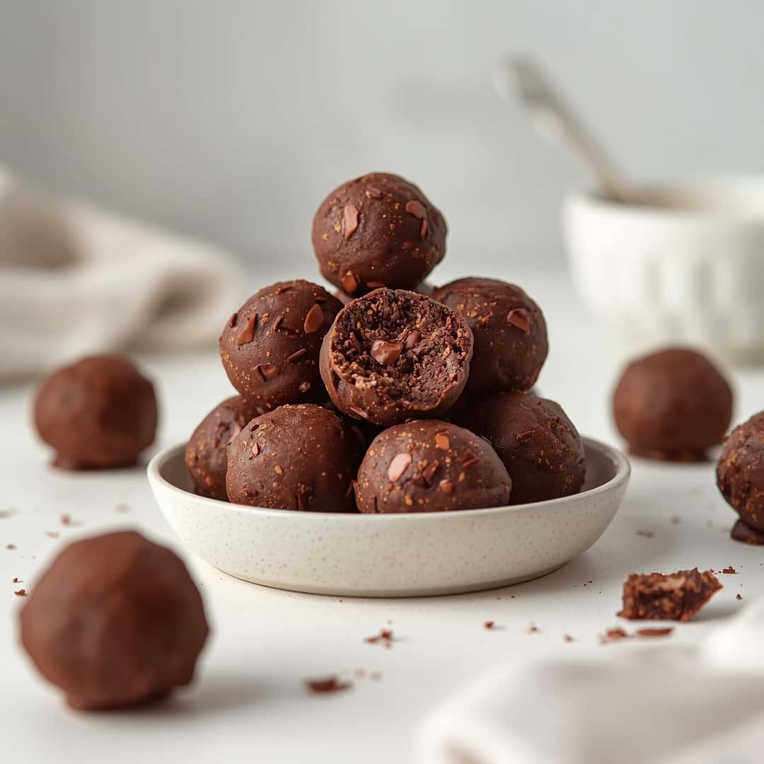 No-bake Chocolate Brownie Protein Balls 2 No-bake Chocolate Brownie Protein Balls