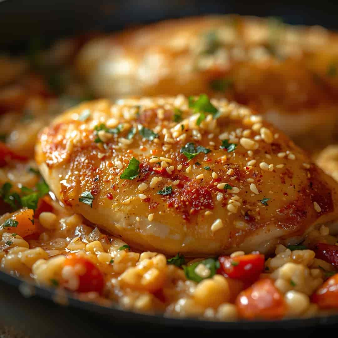 One-Pan Garlic Parmesan Chicken Rice 2 One-Pan Garlic Parmesan Chicken Rice