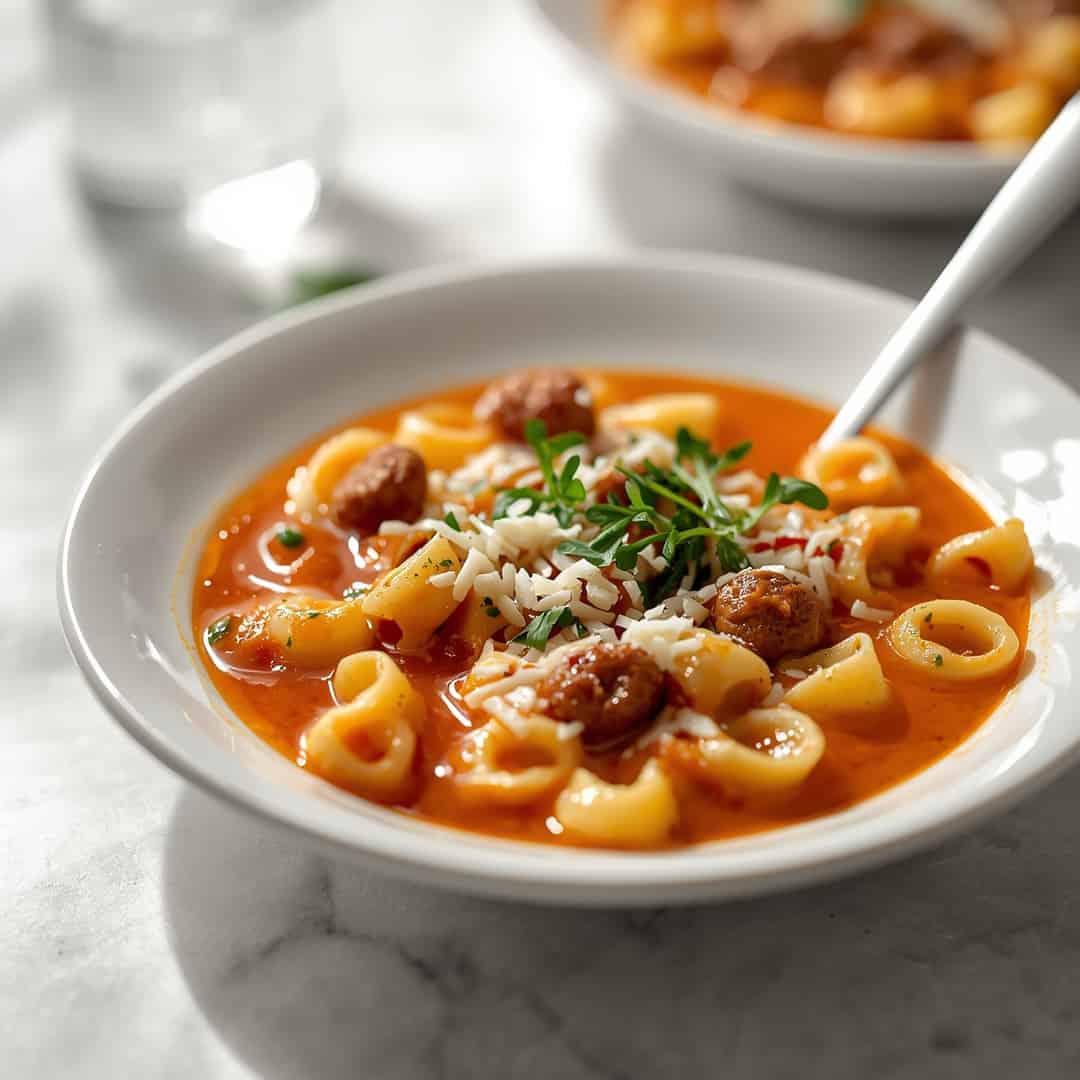 Parmesan Italian Sausage Ditalini Soup 2 Parmesan Italian Sausage Ditalini Soup