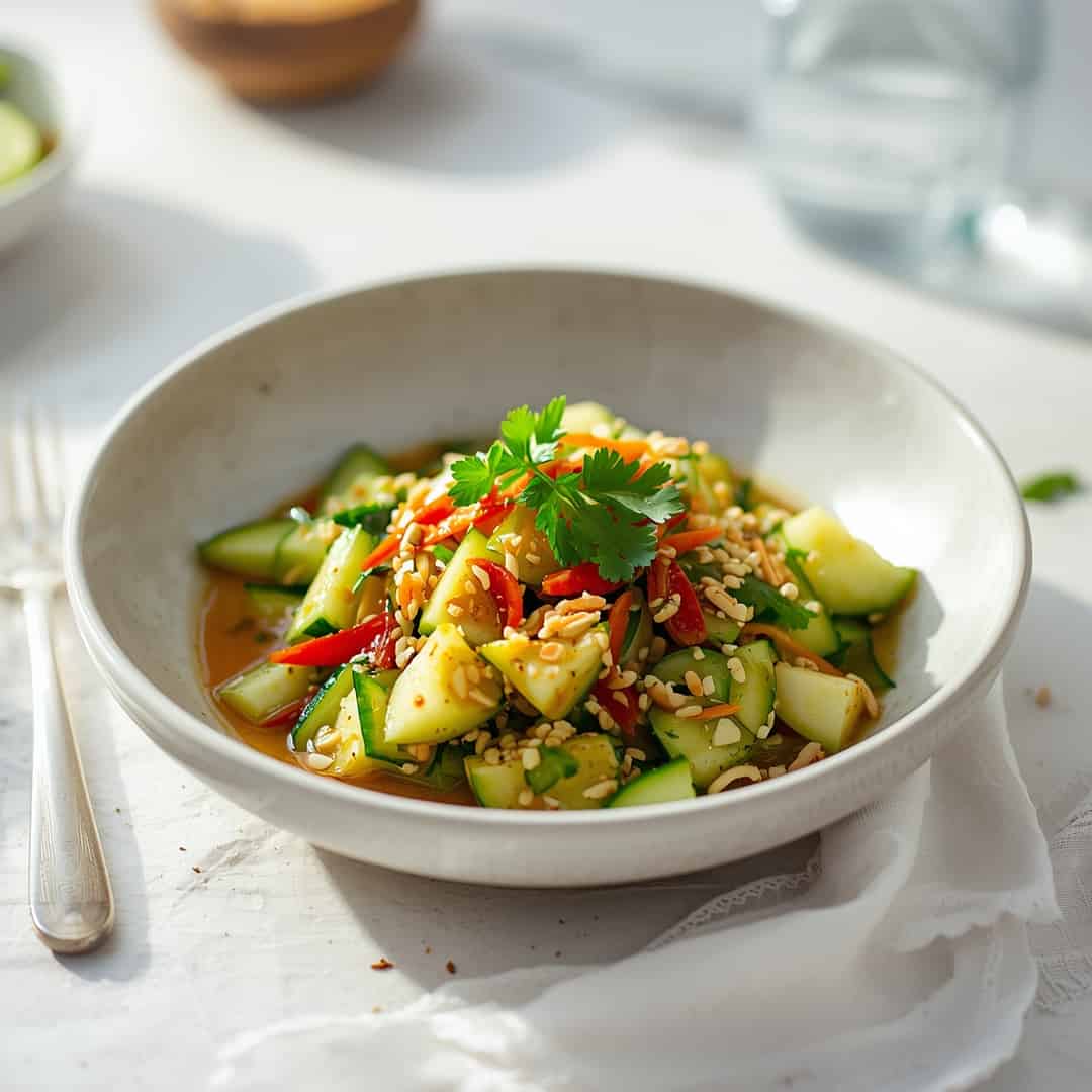 Quick Spicy Asian Cucumber Salad
