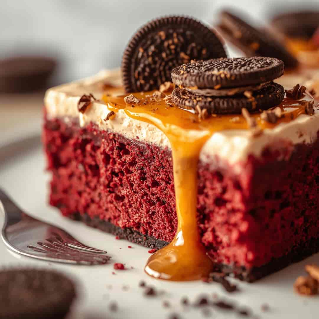 Red Velvet Oreo Cheesecake
