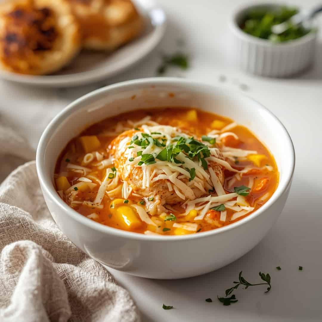 Slow Cooker Chicken Parmesan Soup