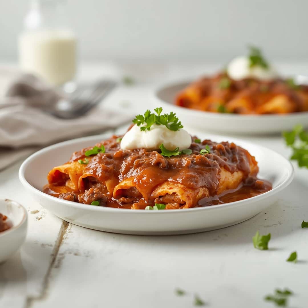 Southern Breakfast Enchiladas With Beef Gravy Delight 2 Southern Breakfast Enchiladas With Beef Gravy Delight