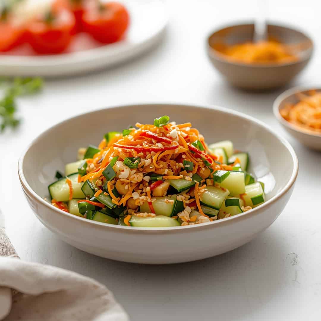 Spicy Crunchy Asian Cucumber Salad