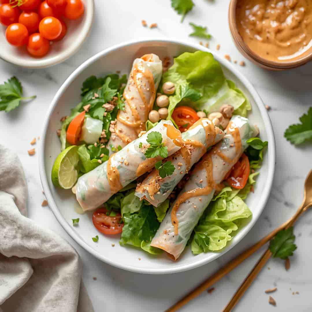 Spring Roll Salad Peanut Dressing