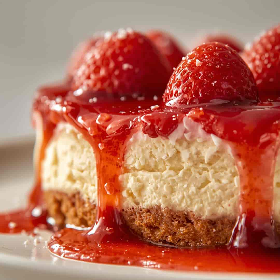 Strawberries Cream Cheesecake Cake