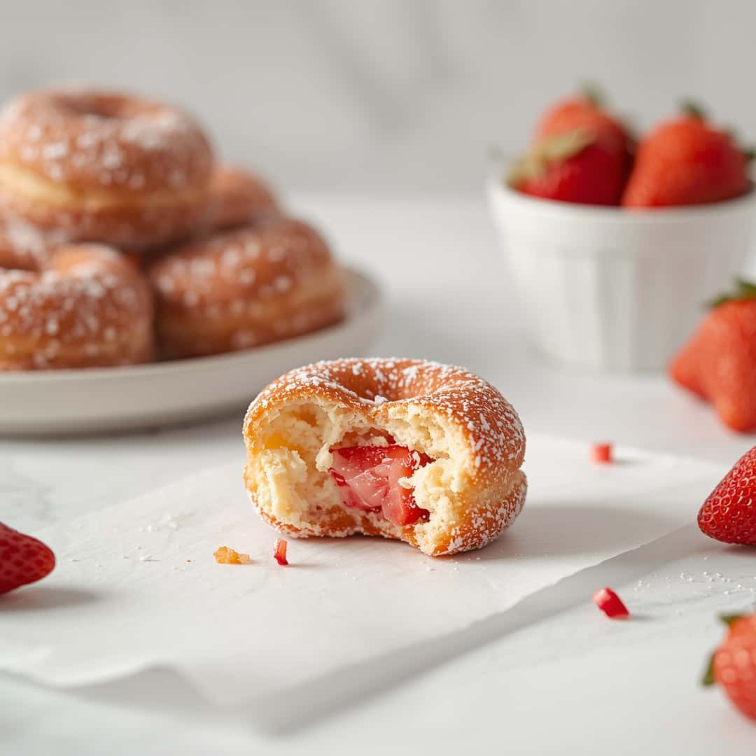 Strawberry Cheesecake Donut Holes