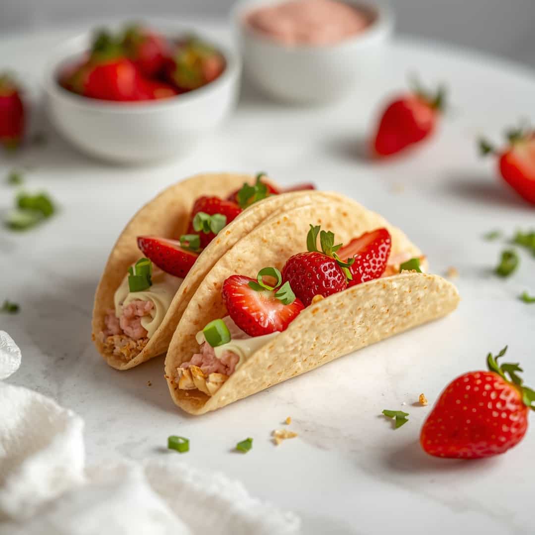 Strawberry Crunch Cheesecake Tacos Recipe 2 Strawberry Crunch Cheesecake Tacos Recipe