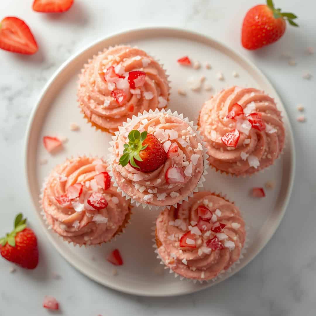 Strawberry Crunch Cupcakes