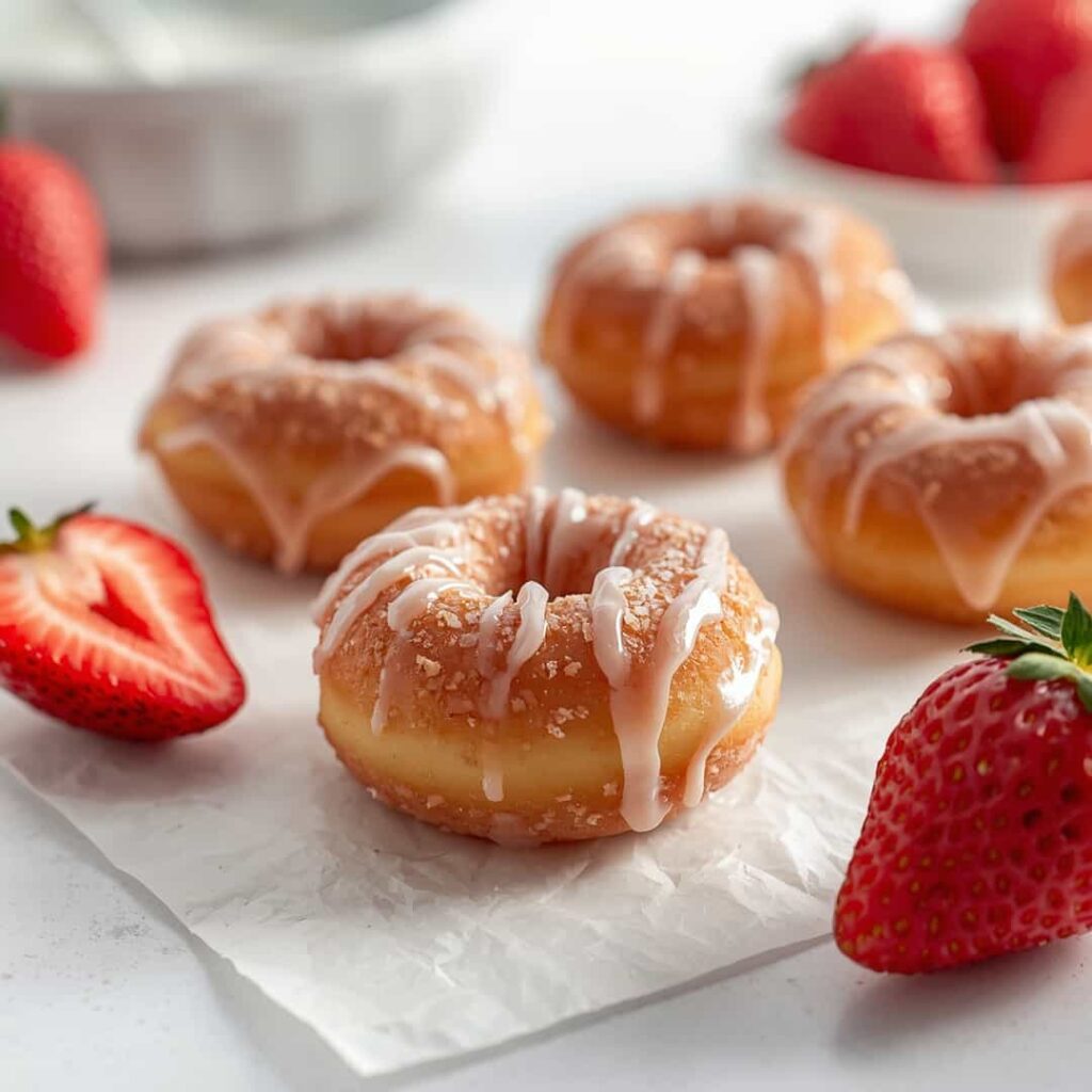 Strawberry Glazed Donut Holes Tiny Bites