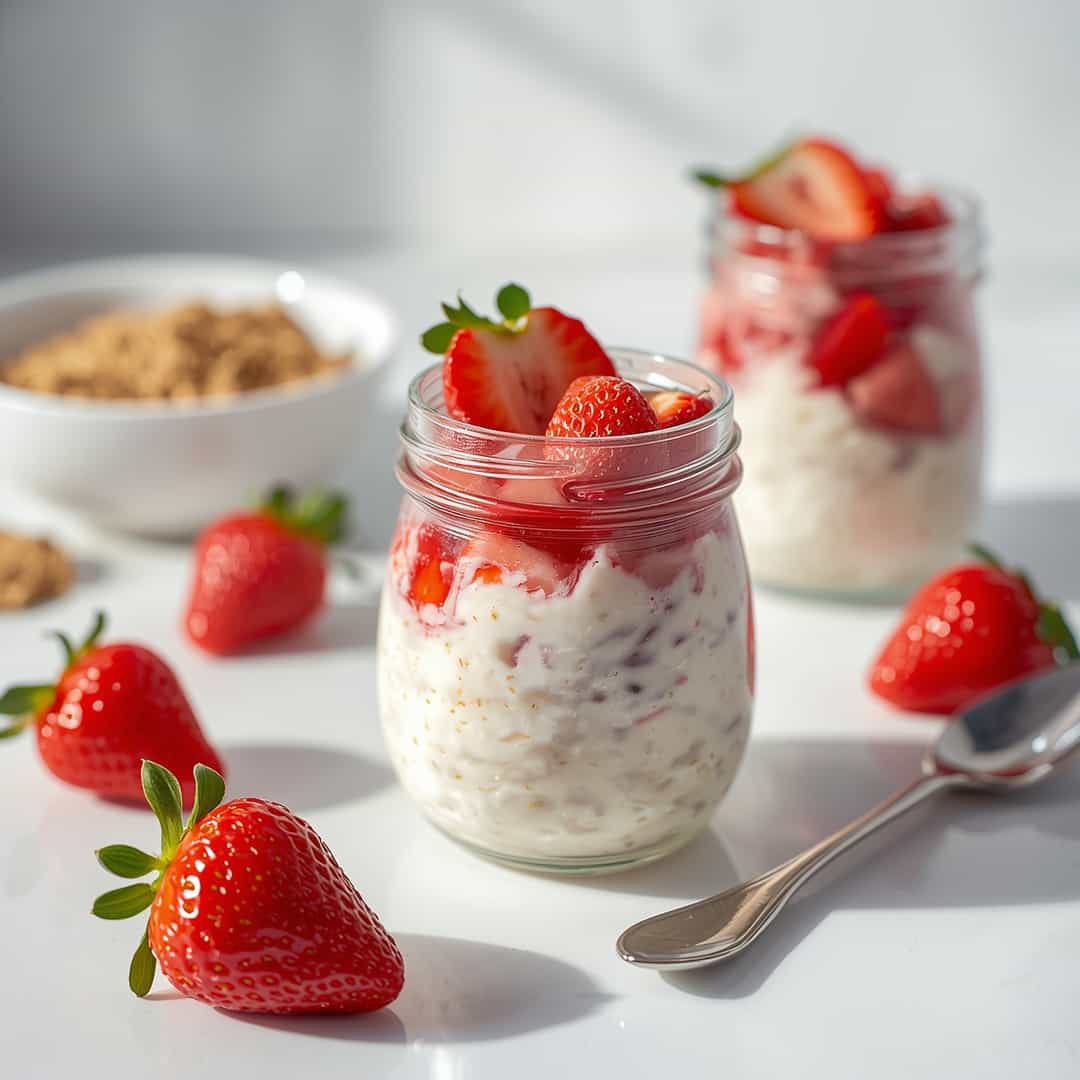 Strawberry Greek Yogurt Overnight Oats