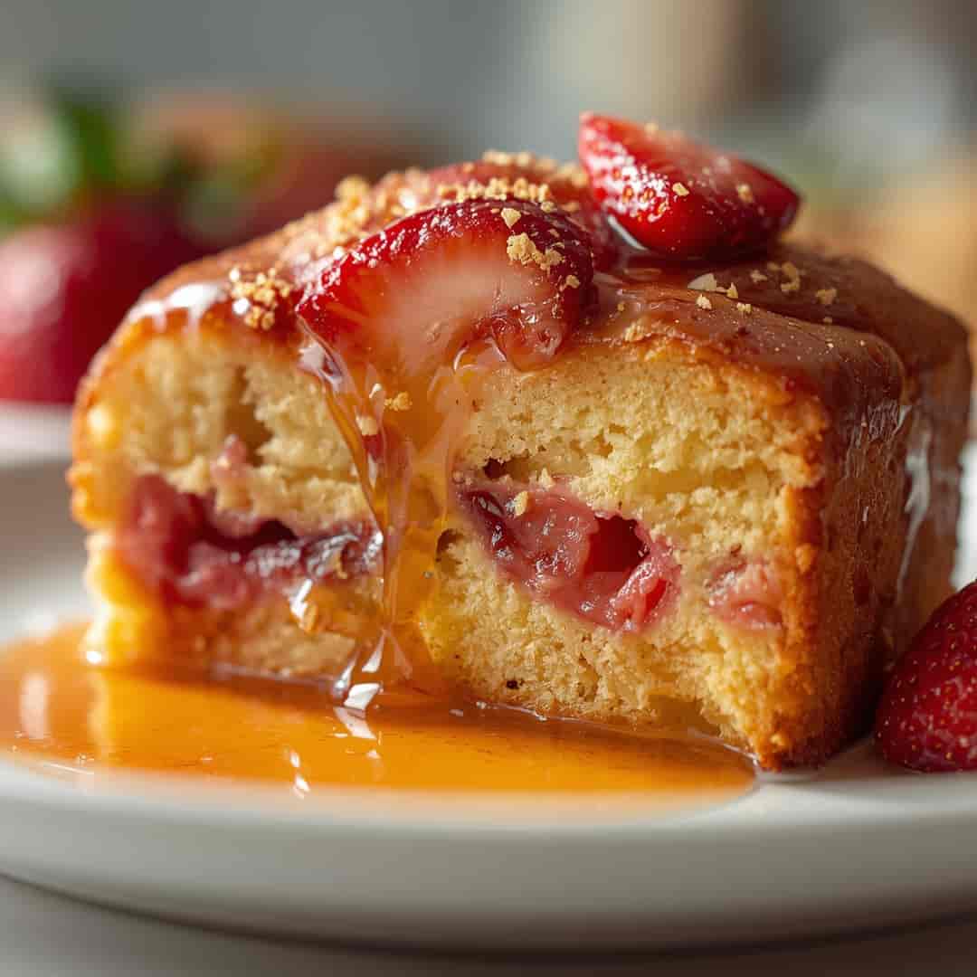 Strawberry Honeybun Cake 2 Strawberry Honeybun Cake