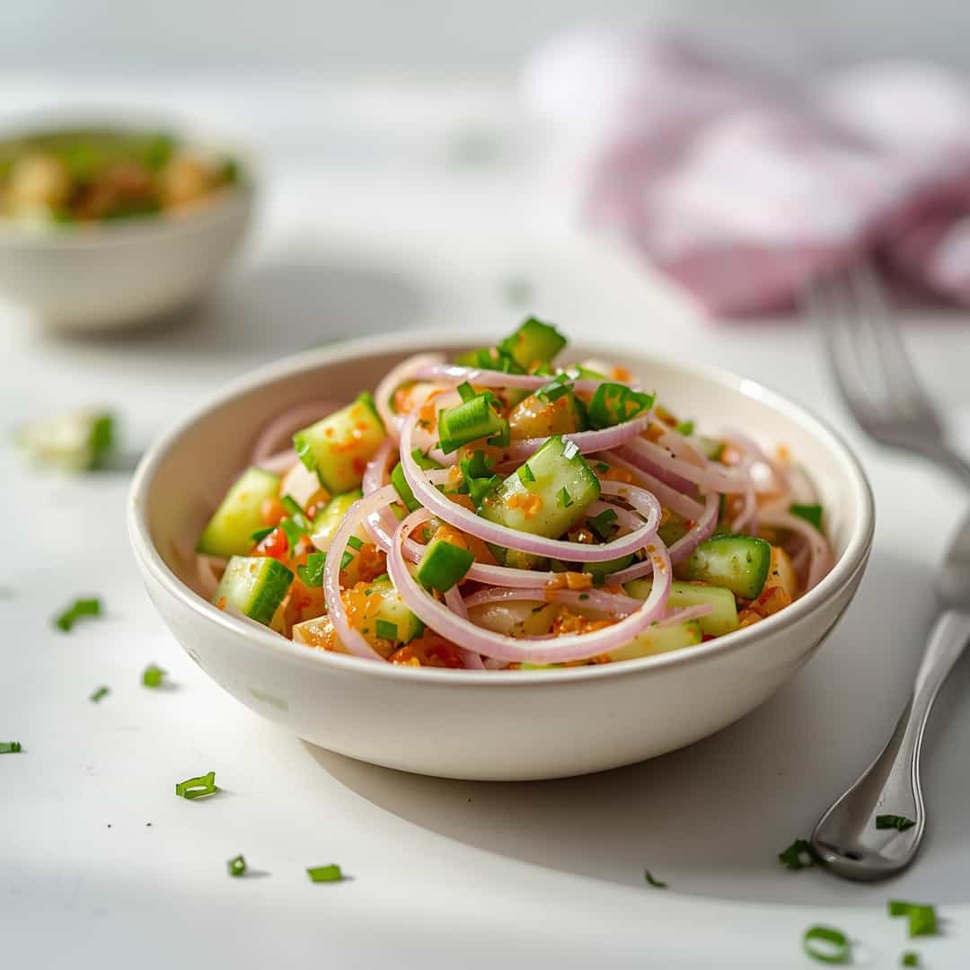Sweet Tangy Cucumber Onion Salad
