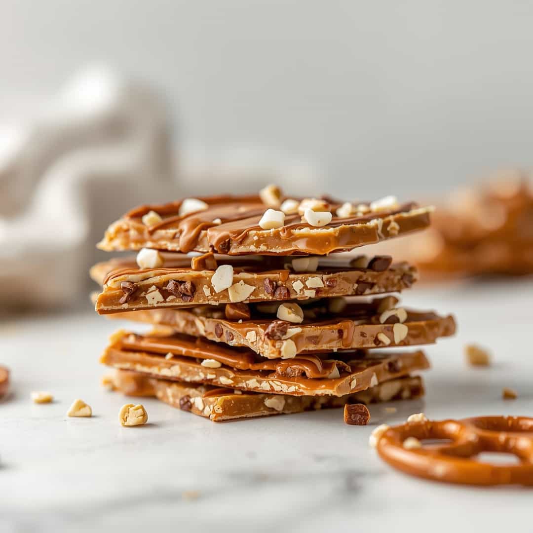 The Best Salted Caramel Pretzel Bark Easy No Bake Goodness
