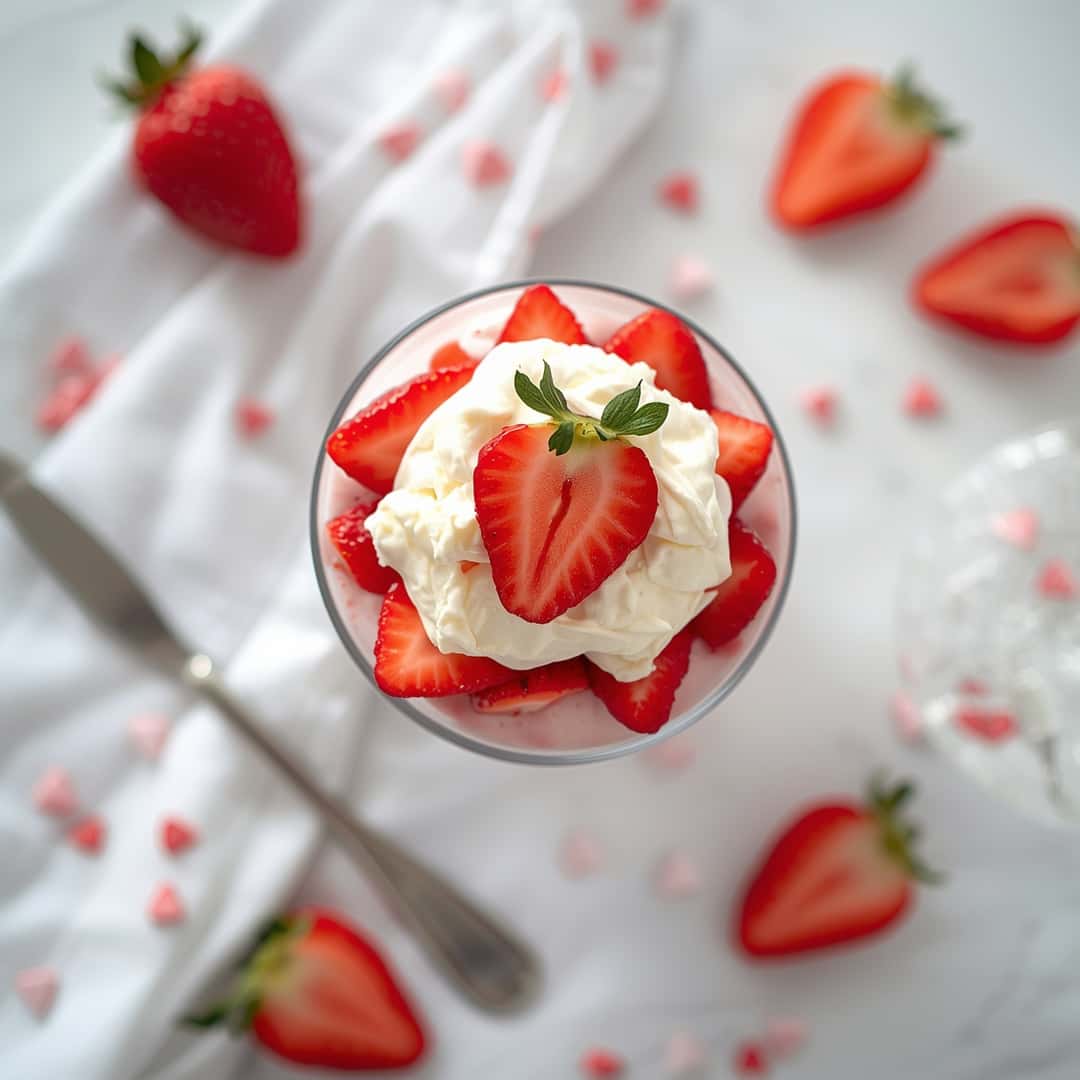 Valentine's Day Strawberry Shortcake Parfait