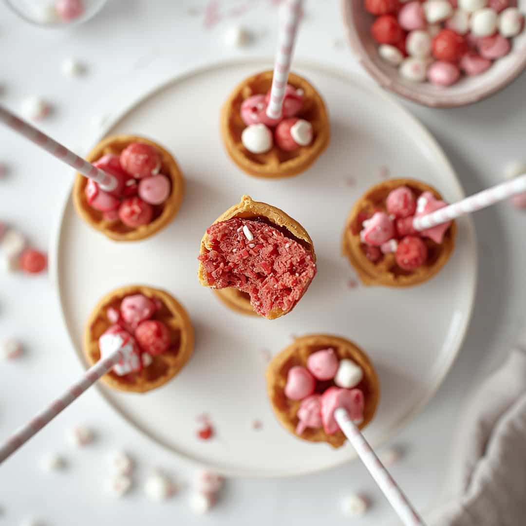 Waffle Cone Valentine Cake Pops 2 Waffle Cone Valentine Cake Pops