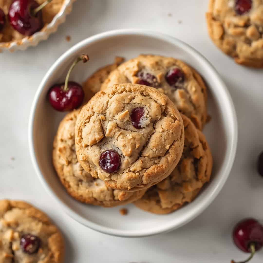 White Chocolate Cherry Almond Cookies