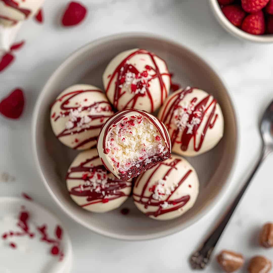 White Chocolate Raspberry Cheesecake Balls
