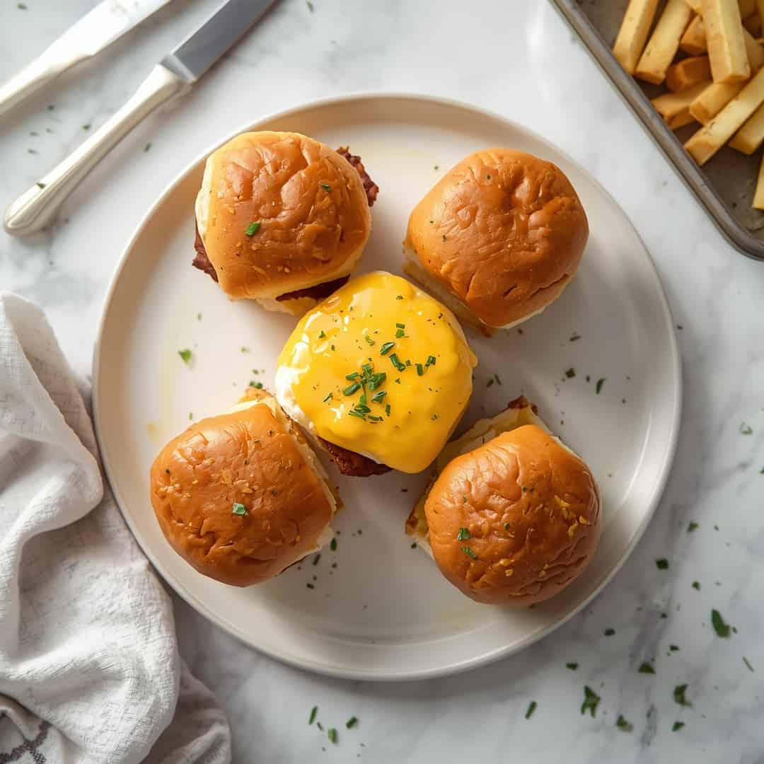 White Trash Sliders with Velveeta