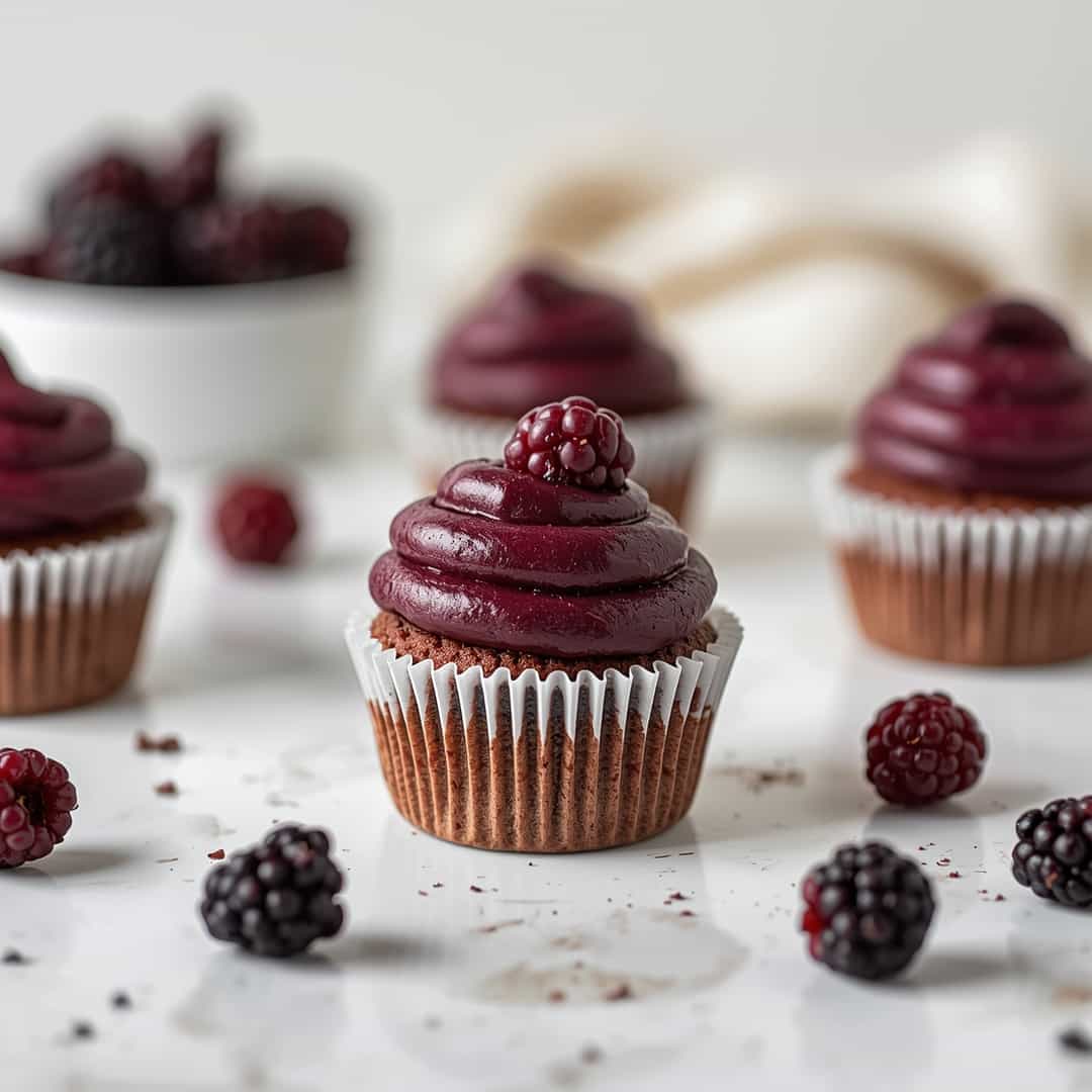 Blackberry Cupcakes 2 Blackberry Cupcakes