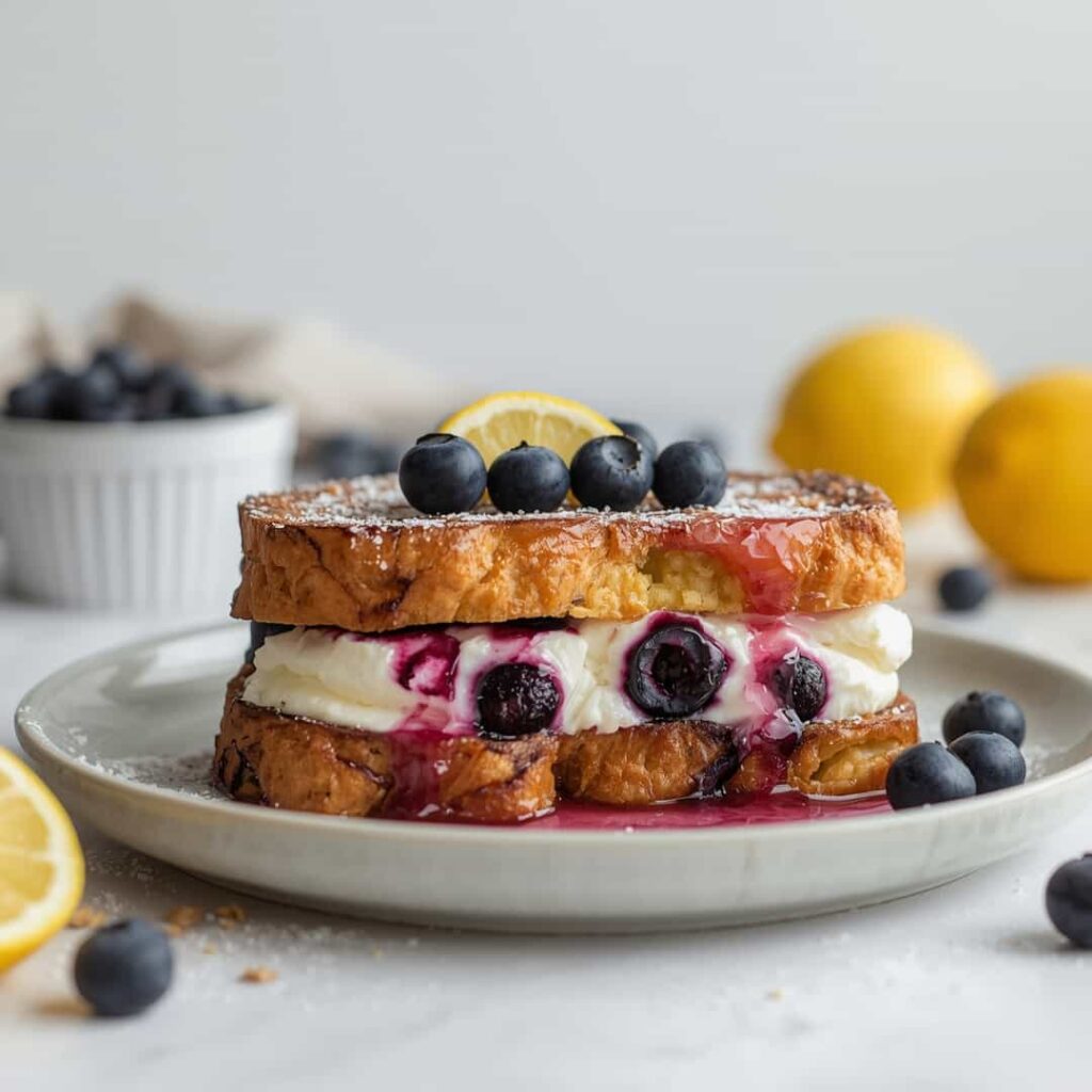 Blueberry Lemon Ricotta Stuffed French Toast Recipe