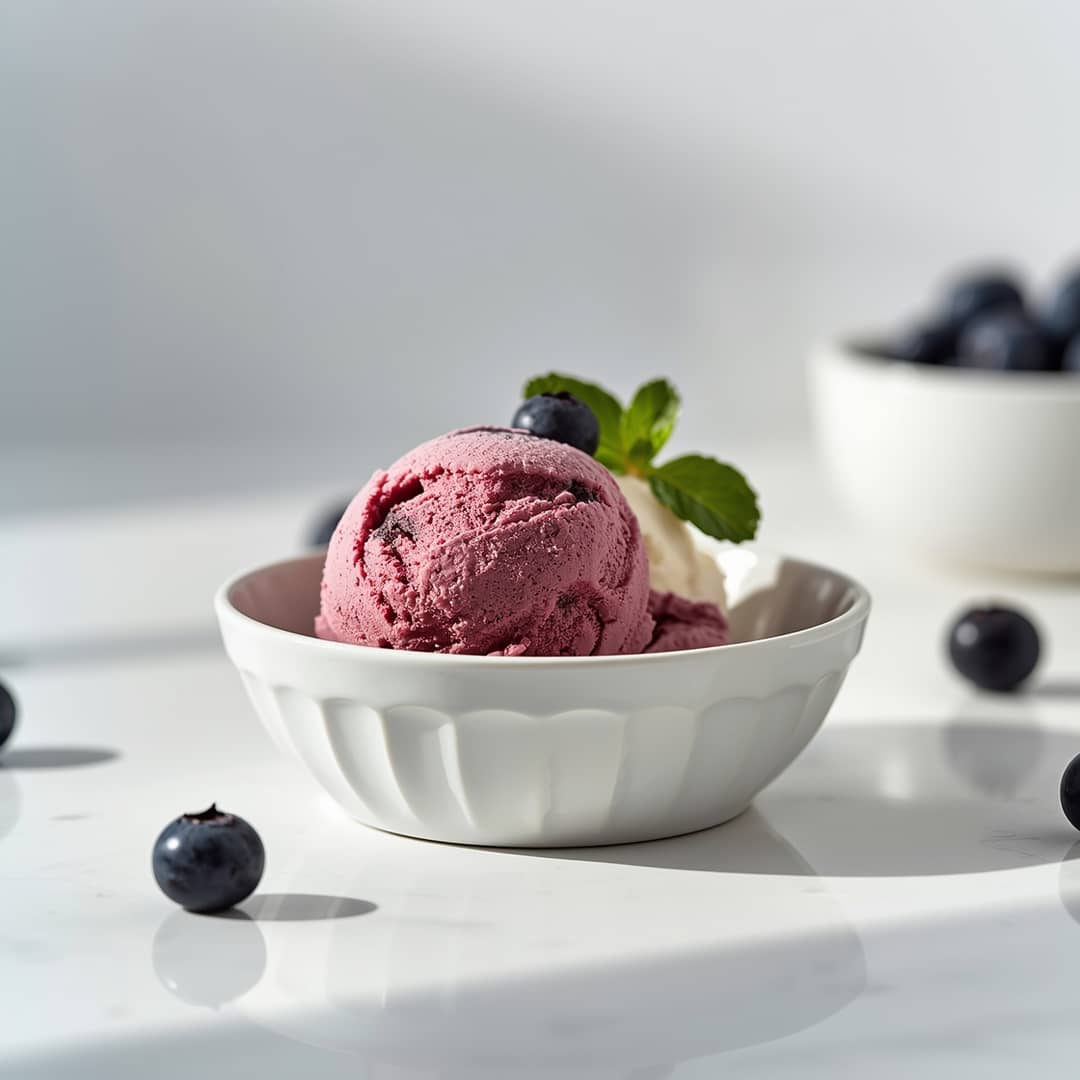 Blueberry Mascarpone Ice Cream