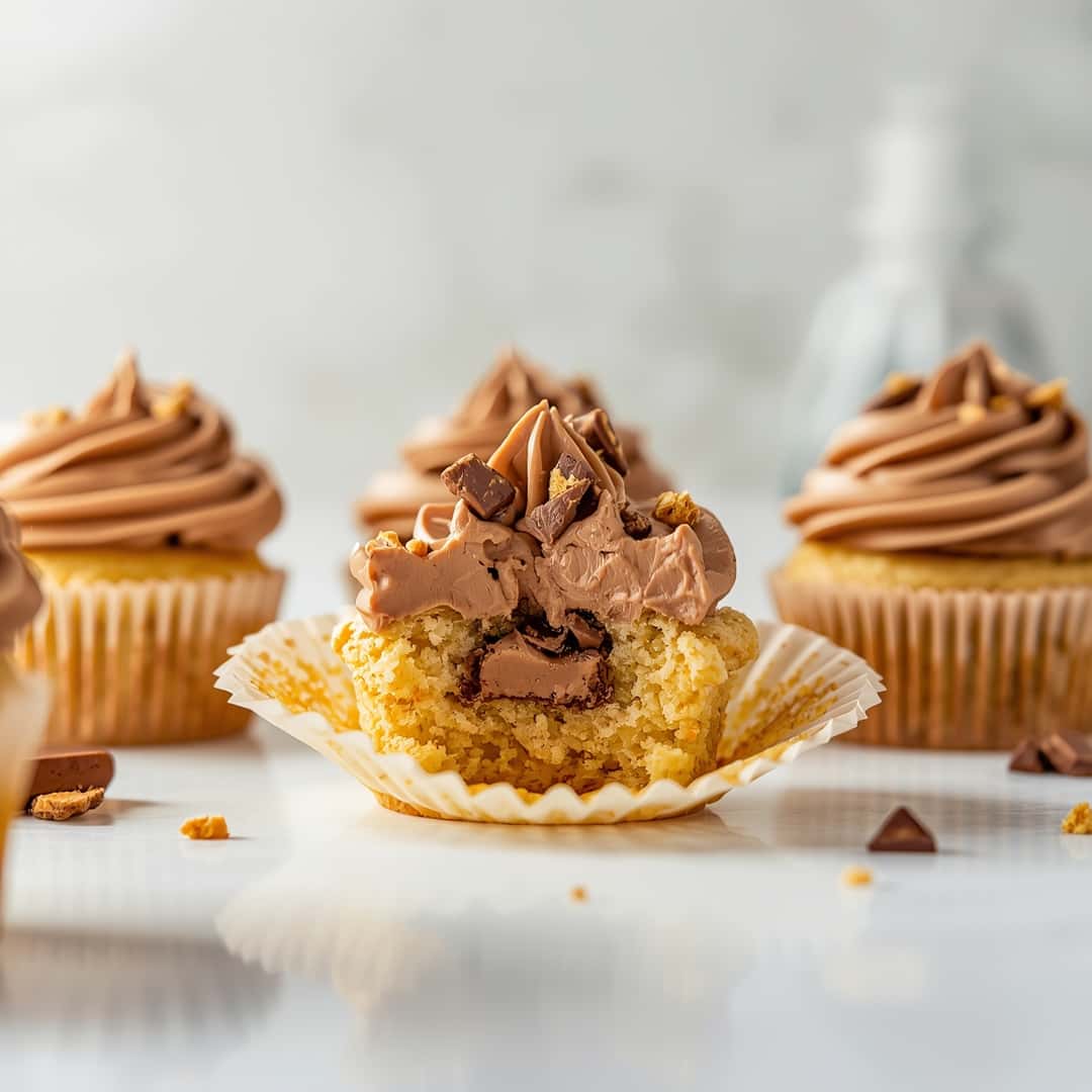 Butterfinger Cupcakes