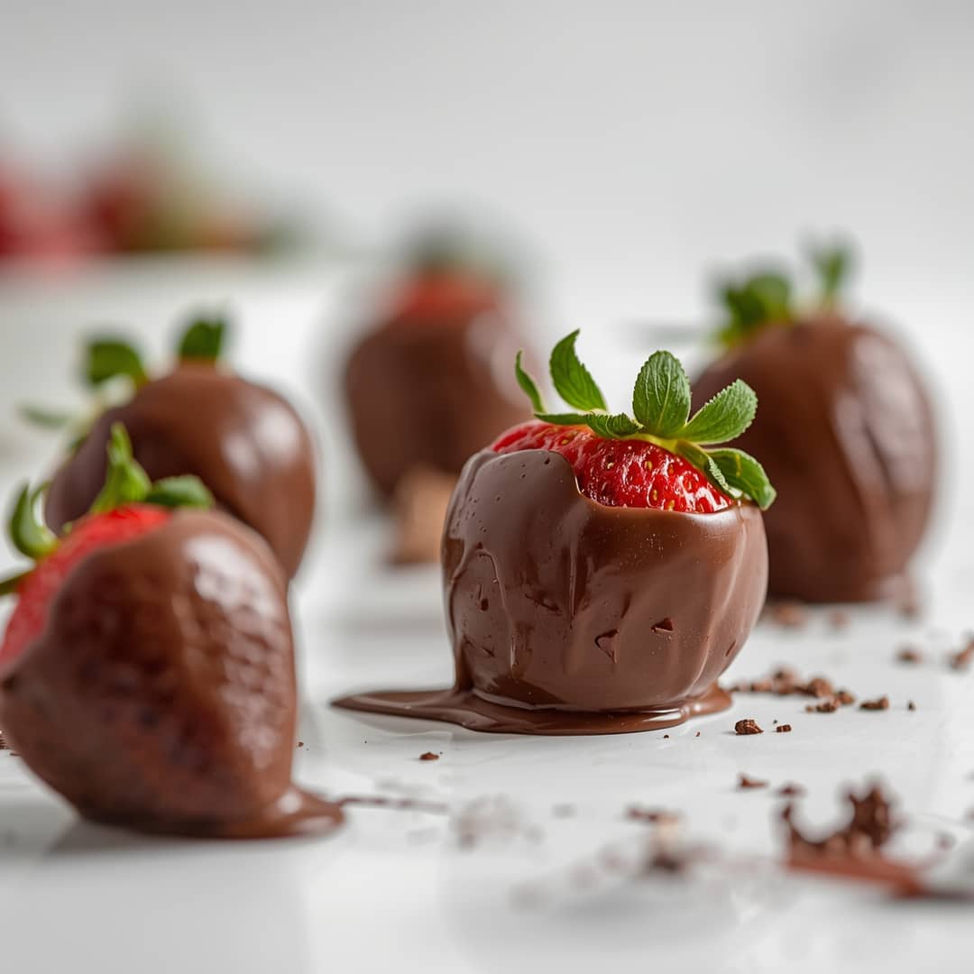 Chocolate-Covered Cheesecake Strawberries