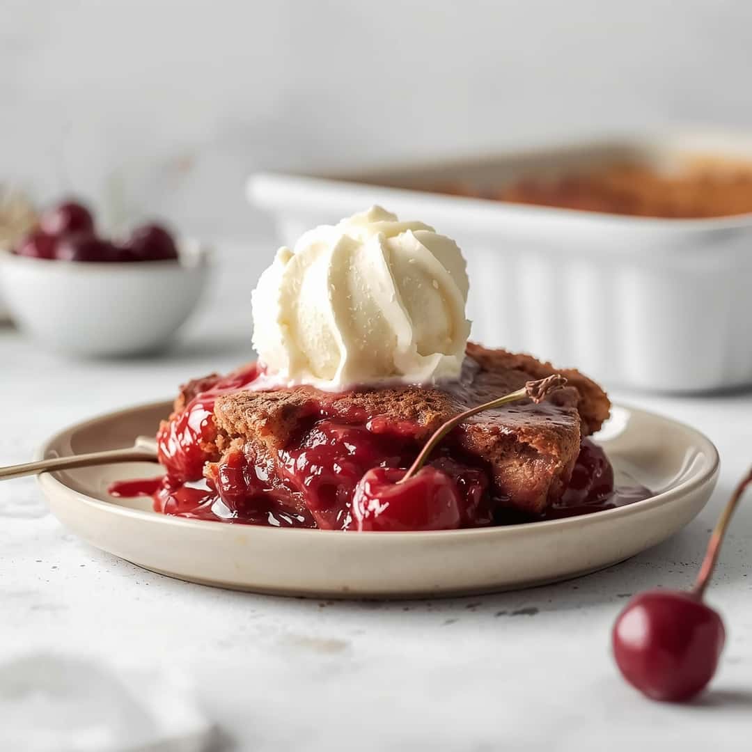 Cinnamon Roll Cherry Cobbler